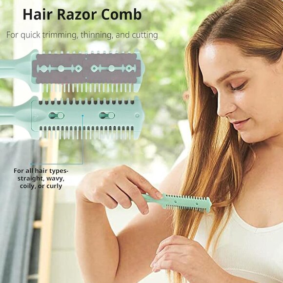 3 Pack Haircut Razor Comb- Double Sided Razor - Picture 3 of 7